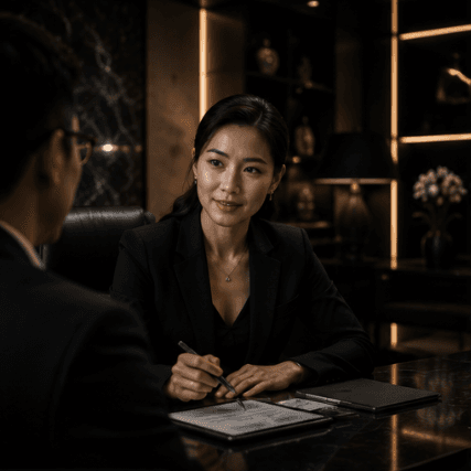Banker using JomCONNECT