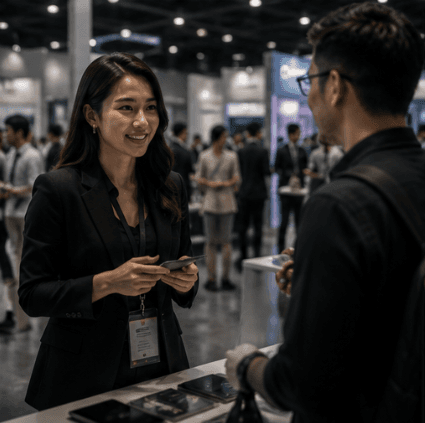 Sales Professional using JomCONNECT